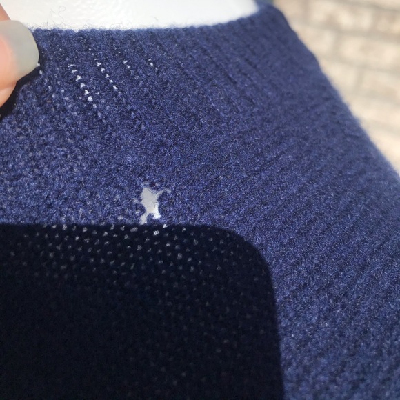 Madewell Merino Wool Polka Dot Color Block Sweater - Picture 9 of 13